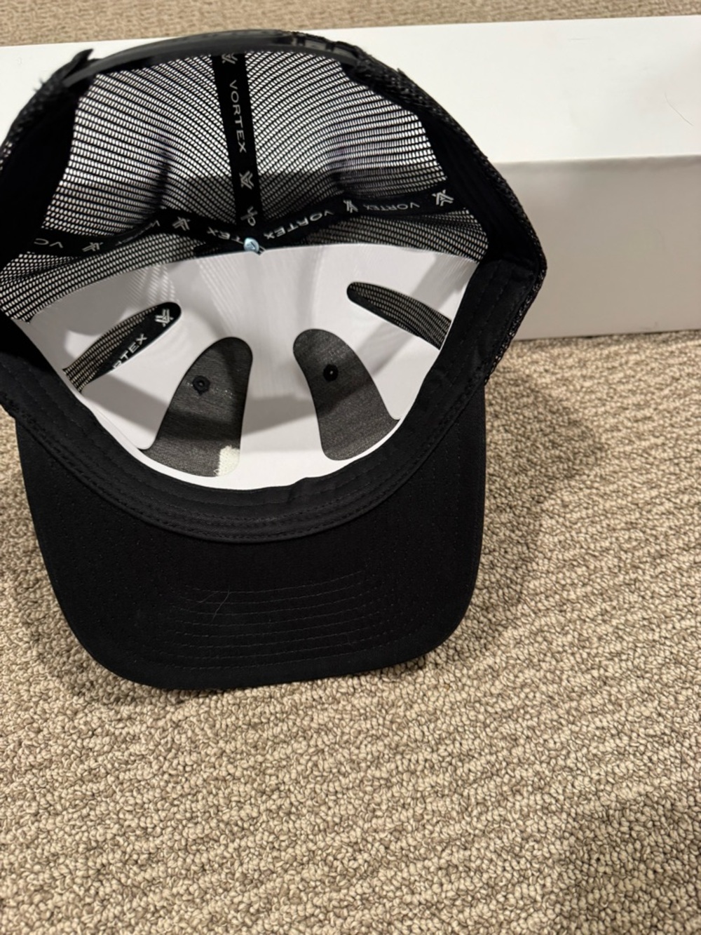 Vortex Black Leather Patch Trucker Hat - Picture 3 of 4